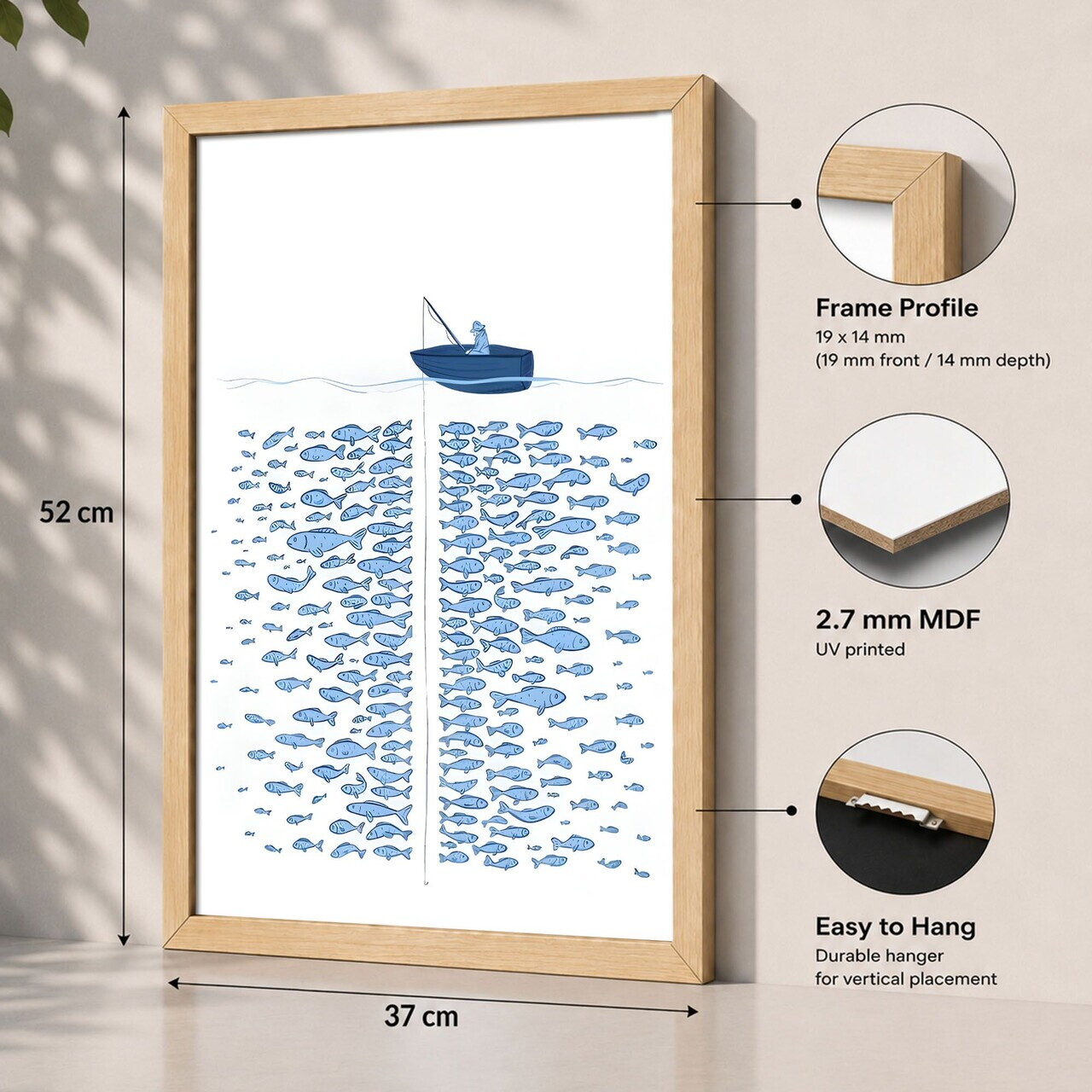 Tablou decorativ, 3752AACT-003, Fundal: 100% MDF (Grosime: 2,7 mm) Vopsire: Imprimare UV, Multicolor — imaginea 2