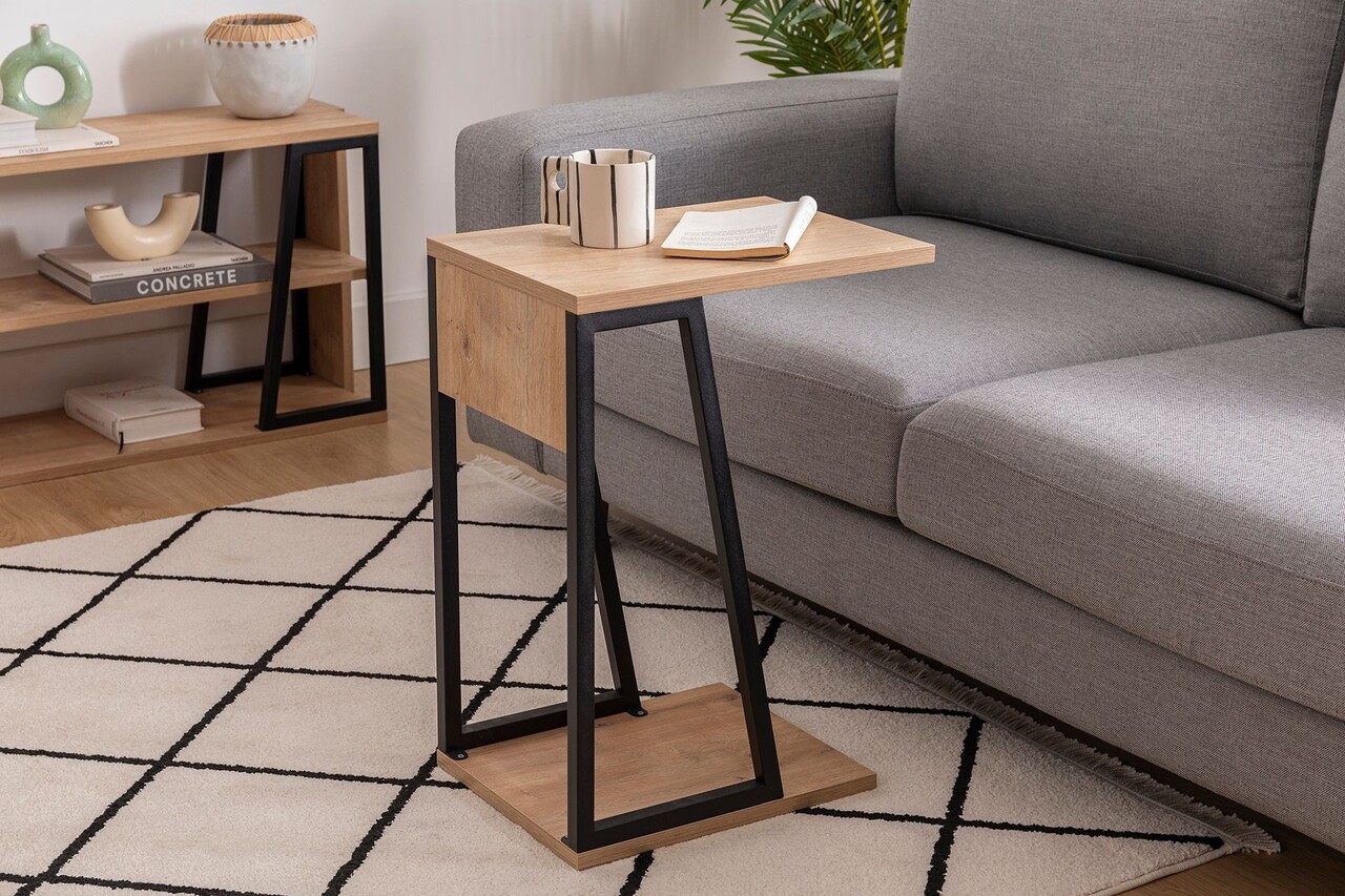 Masuta, Arnetti, Lissa, 30x42x56.8 cm, PAL, Safir / Negru - 2 | YEO