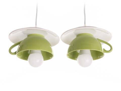 Lustra afternoon tea, deco republic, e27, 2x60w, ceramica, verde