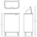 Cos de gunoi cu soft touch, Brabantia, Bo Touch Matt, 2x30 L, 31.2x54.5x81.5 cm, otel, negru mat