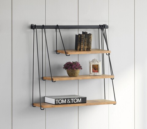 Raft de perete zihon, kalune design, 60x20x63.5 cm, maro