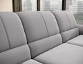 Coltar extensibil stanga 3 locuri ELTAP, LT-04GO, Siber, 270x186x93 cm, lemn/poliester, gri deschis