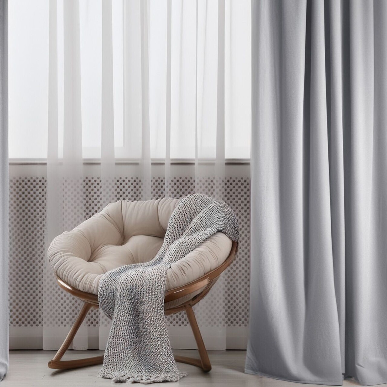 Draperie Hemsa, Homla, 140x250 cm, poliester, gri - view 2
