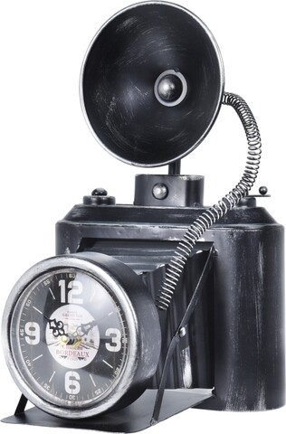 Ceas de masa Photo camera, 20x19x32 cm, metal, gri