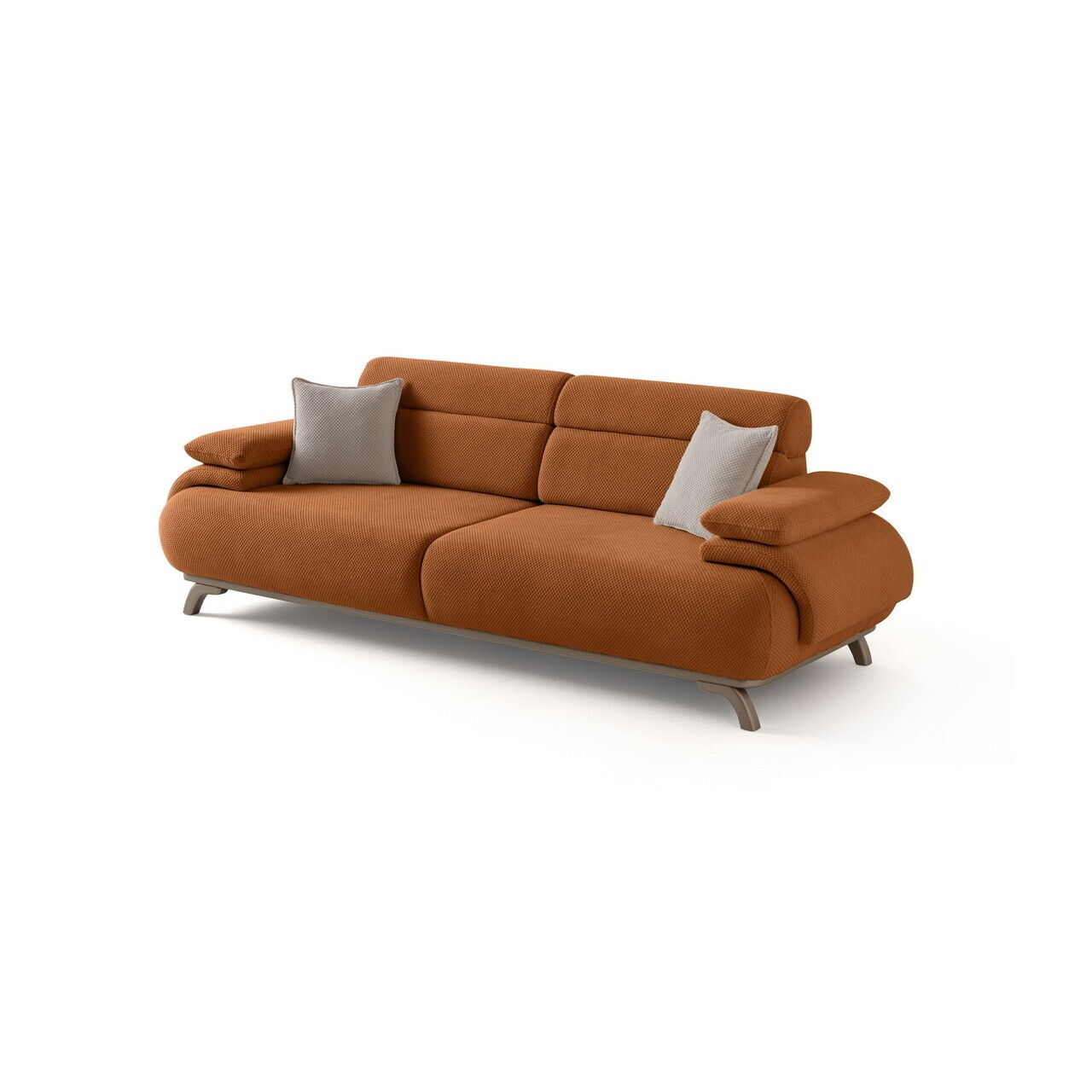 Canapea 3 locuri, Atelier del Sofa, 752EST1144, Lemn de carpen/PAL melaminat, Caramiziu - view 9