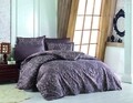 Lenjerie de pat dubla Similar Brown, Majoli Home Collection, 4 piese, 240x260 cm, bumbac satinat, maro