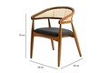 Scaun, Nordure, Lima, 54x75x50 cm, Lemn, Stejar / Negru