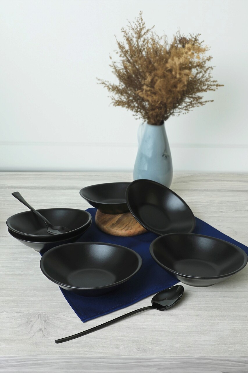 Set boluri ceramice, Hermia, 275KRM2192, Antibacterian, Negru mat - view 2