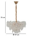 Lustra Ibiscus, Mauro Ferretti, 5 x E14, 20W, 47x30 cm, sticla/fier, multicolor