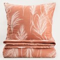 Lenjerie de pat King Size, Vanessa, Homla, 3 piese, 200x220 cm, microfibra din poliester, somon/alb