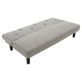 Canapea extensibila 2 locuri Breathe, Pakoworld, 167x77x73 cm, textil, gri