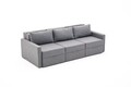 Canapea extensibila cu 3 locuri, Balcab Home, 825BLC4323, Cadru: 100% LEMN DE BRAD, Gri