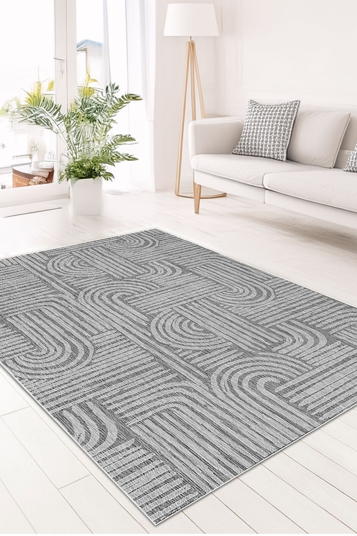 Covor, CLR-7290-HALI-94, 200x250 cm, Poliester, Gri