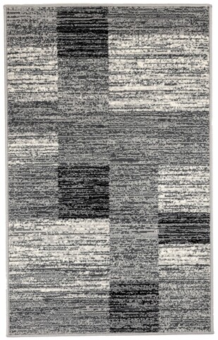 Covor ungus, decorino, 80x150 cm, polipropilena, gri/negru