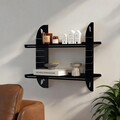 Raft de perete, Hanah Home, Vlnt126Syh, 70x60 cm, Negru