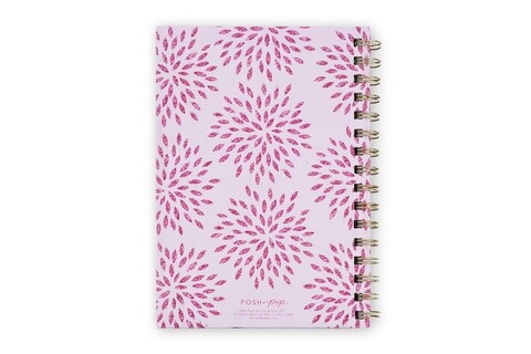 Carnet cu spirala, Smile Sparkle Shine, Tri-Coastal Design, 18 x 21.5 cm, roz/auriu - 2 | YEO