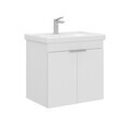 Dulap de baie cu chiuvetă, Hanah Home, Desna 60, Alb mat