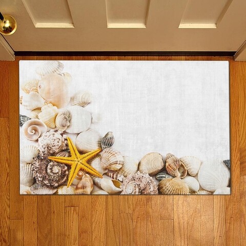 Covoras de intrare shells, casberg, 38x58 cm, poliester, multicolor