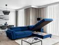 Coltar extensibil dreapta 4 locuri ELTAP, Mari-70, Mariall, 288x200x92 cm, lemn/poliester, albastru