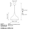 Lampă suspendată, Opviq, 536NTD4104, Gri