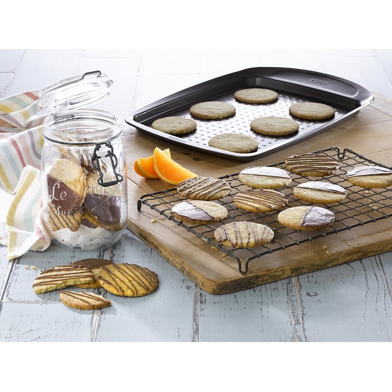 Tava de copt, otel carbon, 33x25cm, "Asimetria" - Pyrex - imagine 3