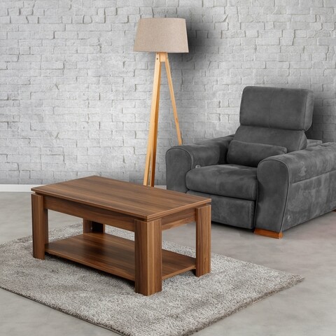 Masuta de cafea Shelf Walnut, Comforty, 104x56x47 cm, aluna 104x56x47