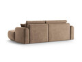 Coltar extensibil dreapta 5 locuri, modular, cu lada depozitare, Ella, Micadoni Home, 271x174x94 cm, catifea, bej inchis