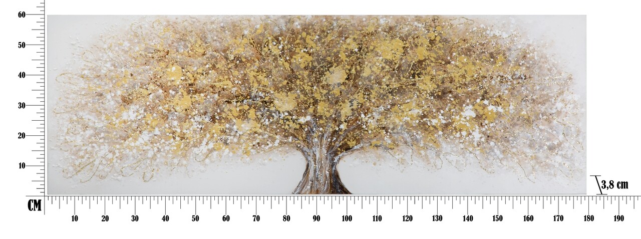 Tablou decorativ Super Tree -B, Mauro Ferretti, 180x60 cm, canvas pictat manual, multicolor