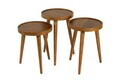 Set masute 3 piese, Hanah Home, Polen 3, LEMN MASIV DE FAG, Maro