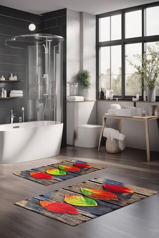 Set covorase de baie, Cartwright, CT-5152, Poliester, Multicolor