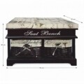 Bancheta cu spatiu de depozitare Lavica 3, 70x45x35 cm