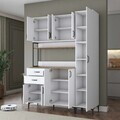 Dulap multifunctional, Hanah Home, JE266, 160x218.6x45 cm, Alb/Maro
