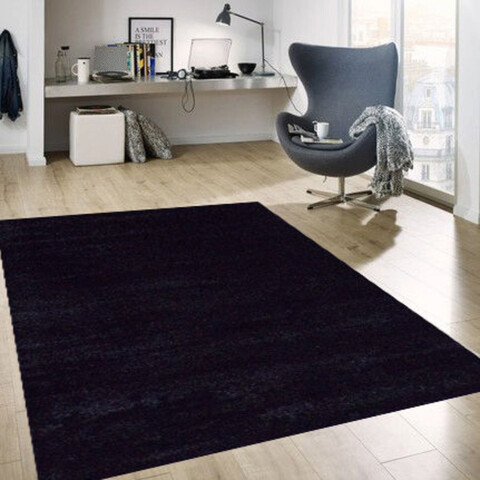 Covor, machine plain, 160x230 cm, 30% poliester/70% polipropilena, negru