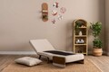 Canapea extensibilă cu 1 loc, Futon, 859FTN2336, Metal , Crem