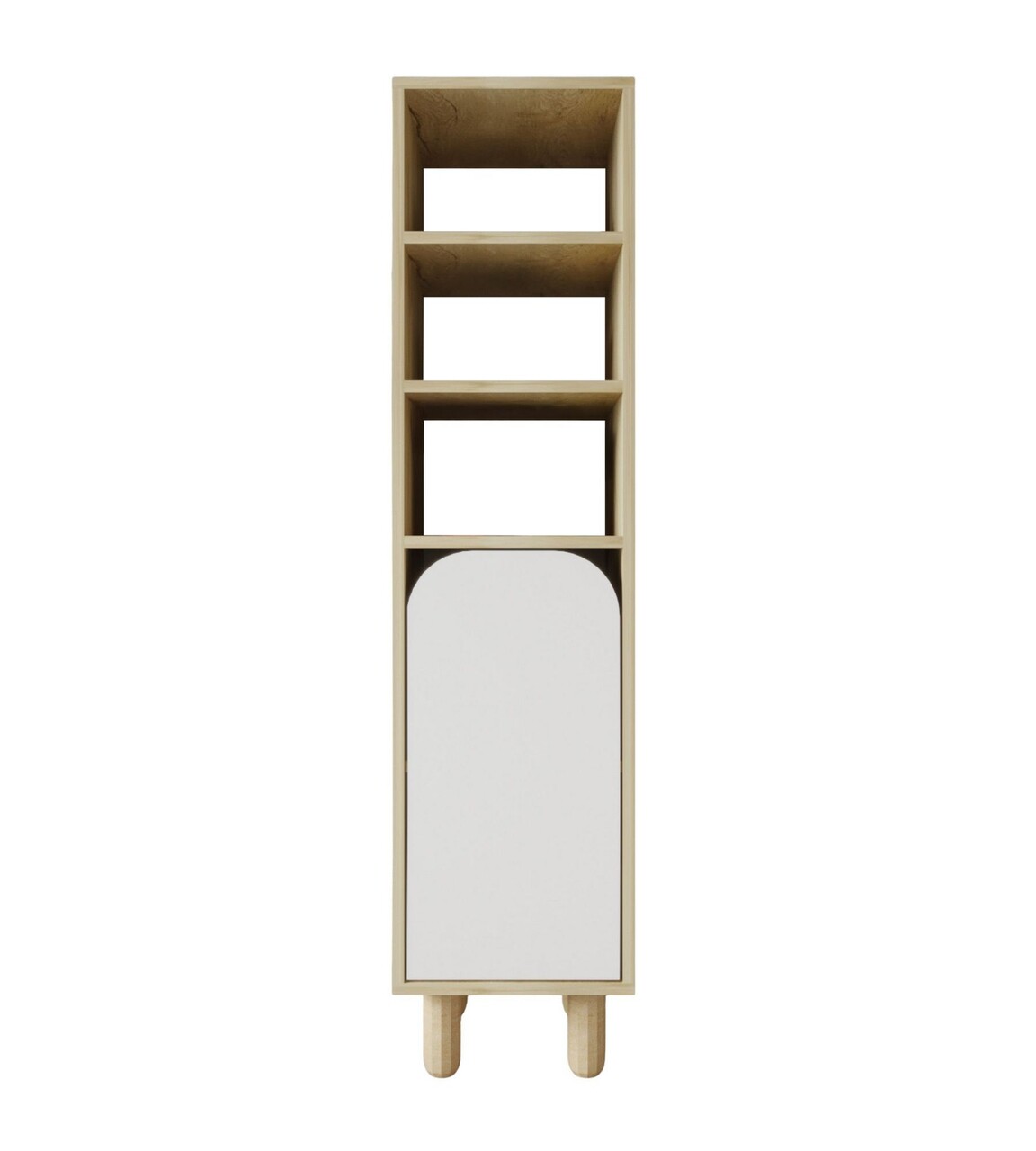 Dulap multifunctional, Hanah Home, Parma 1, 37x155x40 cm, PAL, Stejar Safir / Alb - view 4