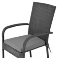 Scaun, Presley, 55.5 x 63 x 95 cm, otel, negru/gri