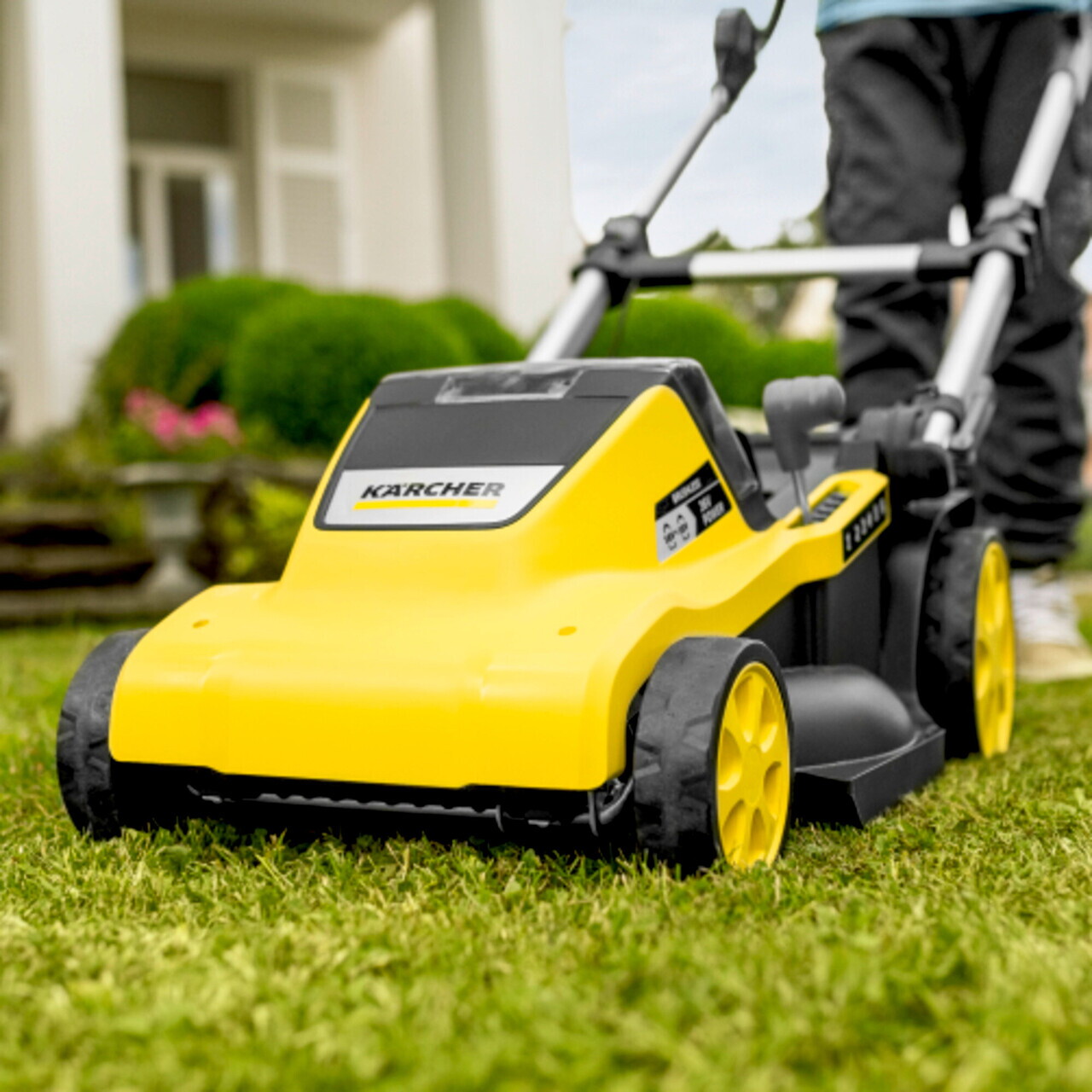 Masina de tuns iarba cu acumulator LMO 5-18 Dual Battery Set, Karcher, galben/negru — imaginea 7