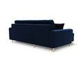 Coltar extensibil reversibil 4 locuri, Moghan, Micadoni Home, GL, 241x145x88 cm, catifea, albastru regal