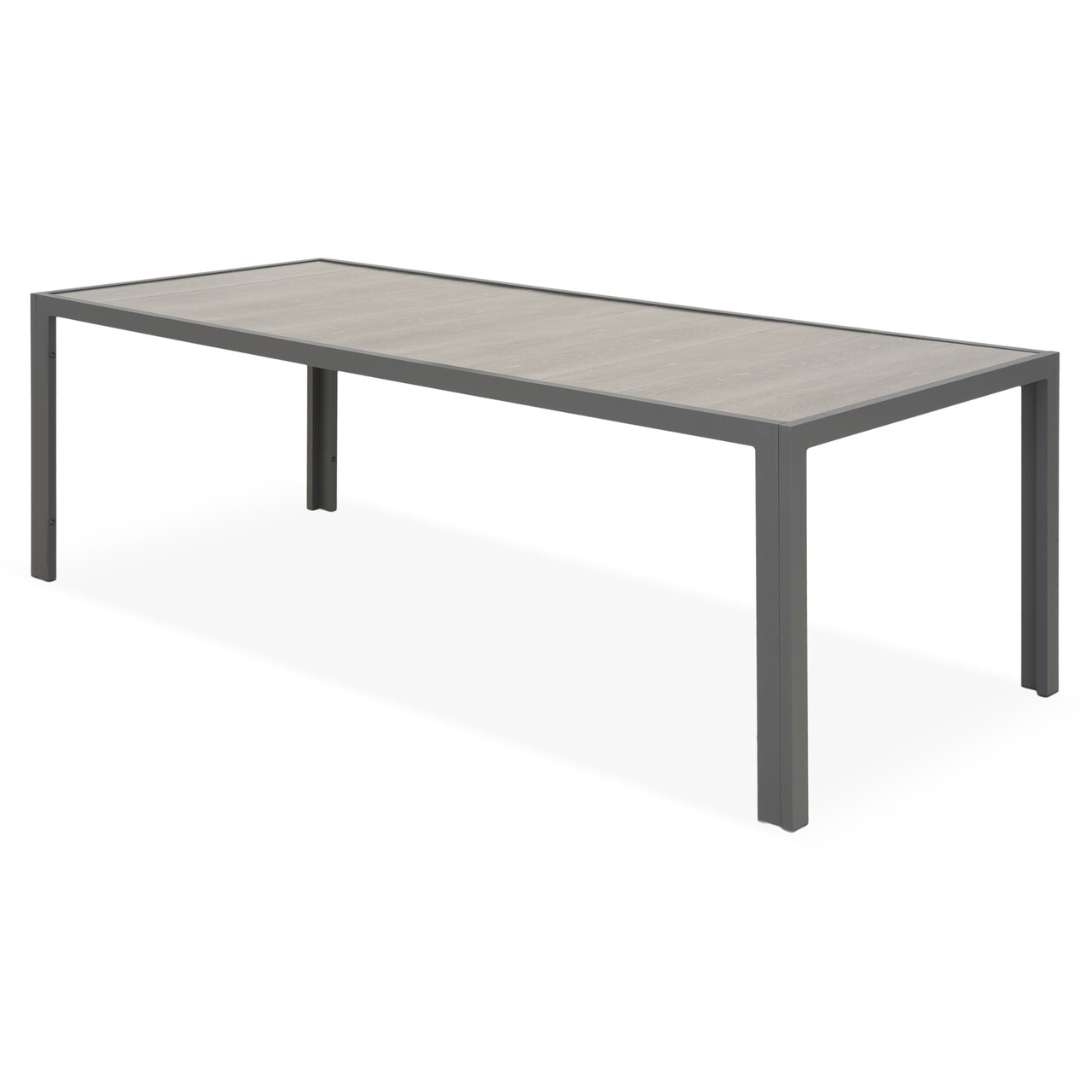 Masa dining pentru gradina/terasa Wardell, 220x100x75 cm, aluminiu/ceramica, antracit/gri - 1 | YEO