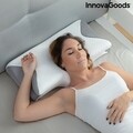 Perna cervicala viscoelastica, InnovaGoods, Conforti, contur ergonomic, 62 x 36 x 14 cm, alb/gri