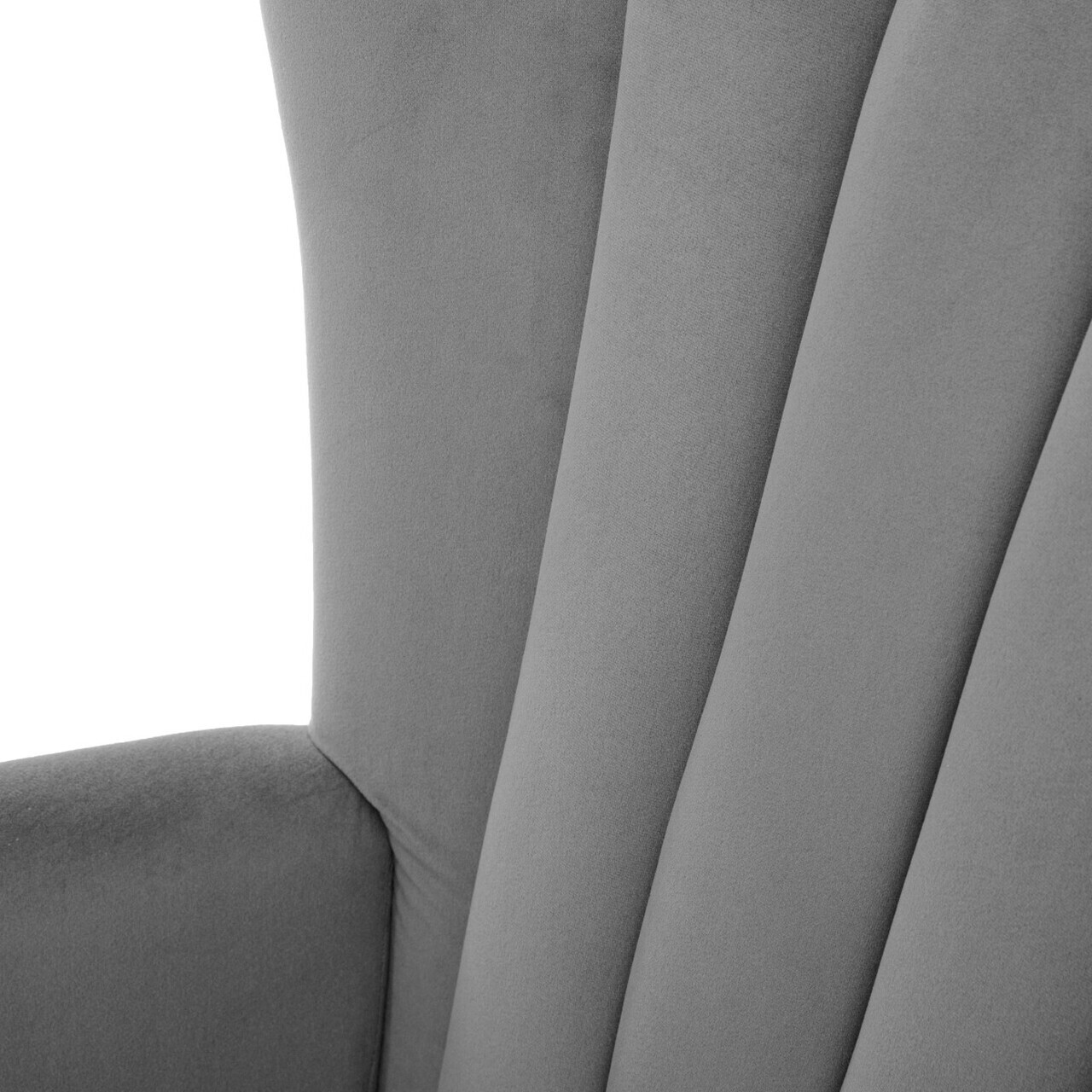 Fotoliu Mills, Homla, 75x79x102 cm, metal/catifea din poliester, gri - view 6