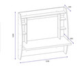 Birou, Arnetti, Buğlem, 120x123.6x55 cm, PAL, Antracit