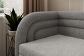 Canapea extensibila brat stanga 3 locuri, ELTAP, Fabillo, 223x86x80 cm, lemn/poliester, gri deschis