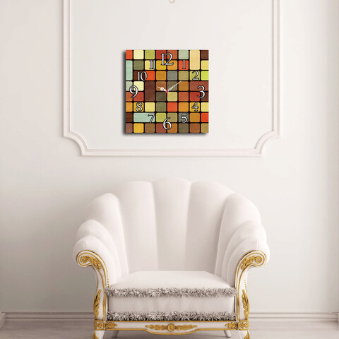 Ceas de perete, msk-02, mdf, dimensiune: 40 x 40 cm, multicolor