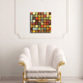 Ceas de perete, Msk-02, MDF, Dimensiune: 40 x 40 cm, Multicolor