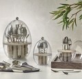 Set tacamuri 24 piese cu suport rotativ, Revolving Egg, Brandani, 20x30 cm, inox