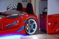 Pat pentru copii Car, Musvenus, Mnv3, 130x60x235 cm, Multicolor