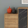 Consola, Decortie, Hermes, 160x90x35.5 cm, Stejar / Antracit