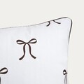 Lenjerie de pat King Size, Vivienne, Homla, 200x220 cm, 3 piese, bumbac, alb/maro