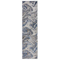 Covor Marbled Navy, Flair Rugs, 60x230 cm, polipropilena/poliester, bleumarin